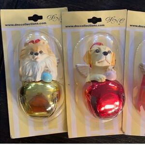 Angelic Pet Figurine with Red and Gold Accents